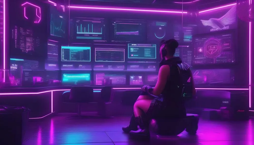 image of a man monitoring the data on screen