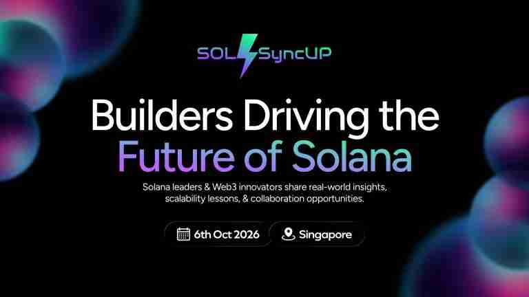 Sol SyncUP Singapore 2026 event for Solana builders and Web3 innovators